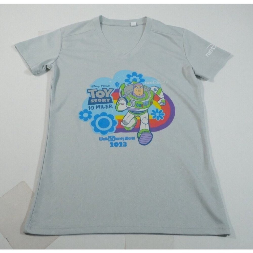 runDisney Shirt Womens XS Toy Story 10 Miler 2023 Performance Buzz Lightyear‎